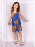 Kids Super Soft Bow Tie Shoulder Slip Fashion Dress (3-7  Yrs)